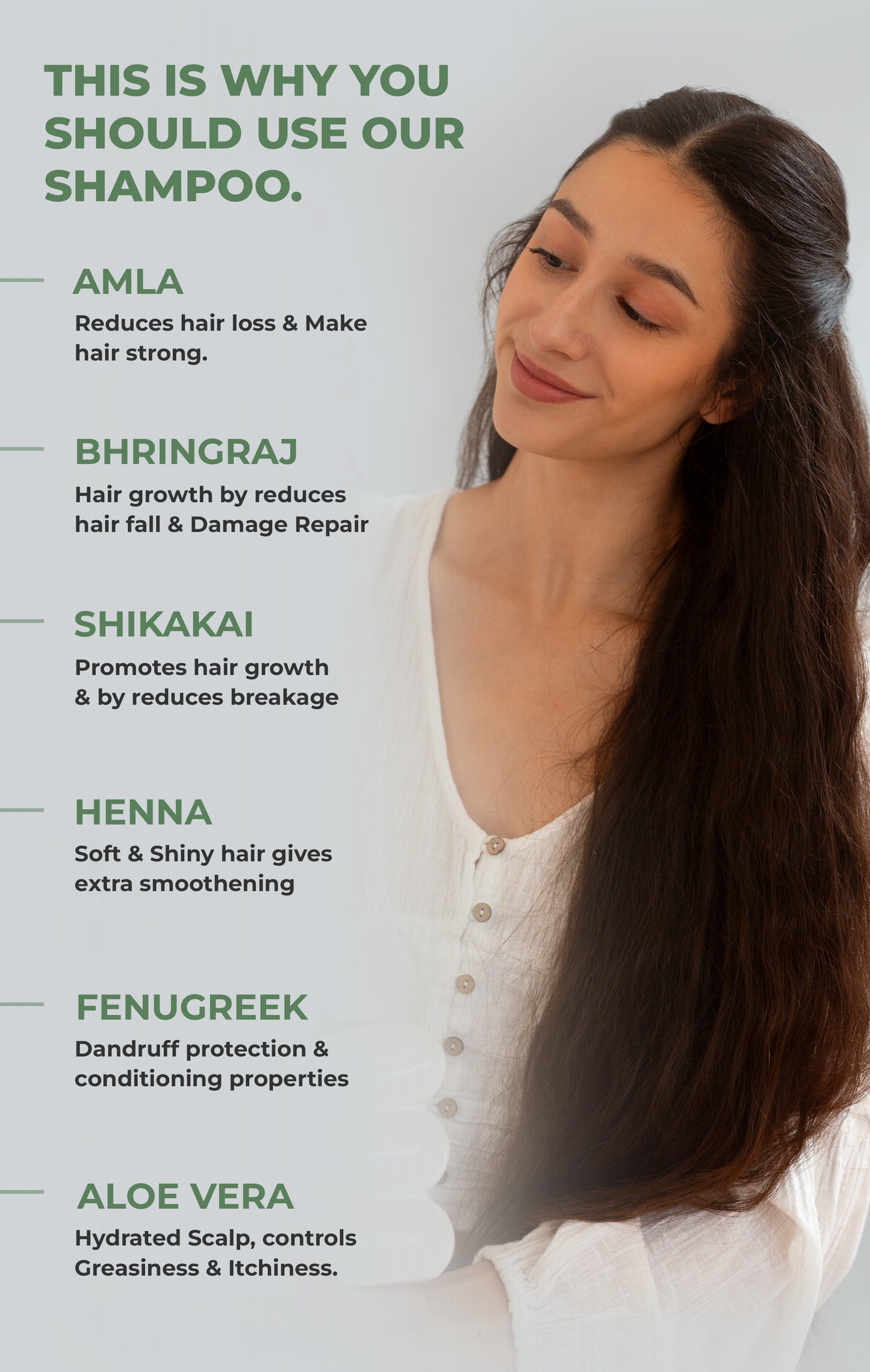 Shreekesha Amla Bhringraj Sulphate Free Shampoo for Hair Fall & Shiny Black Hair (400 ml)