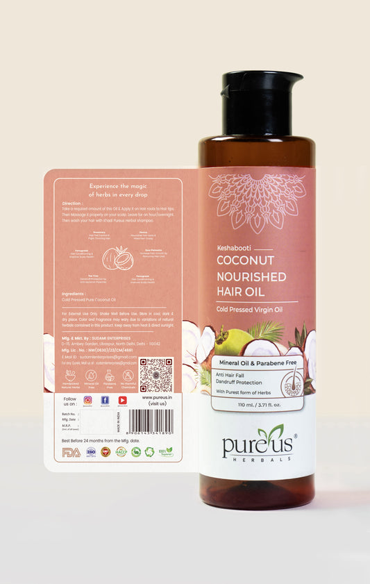 Keshabooti Coconut Oil for Nourished Hair Extra Virgin Cold Pressed oil