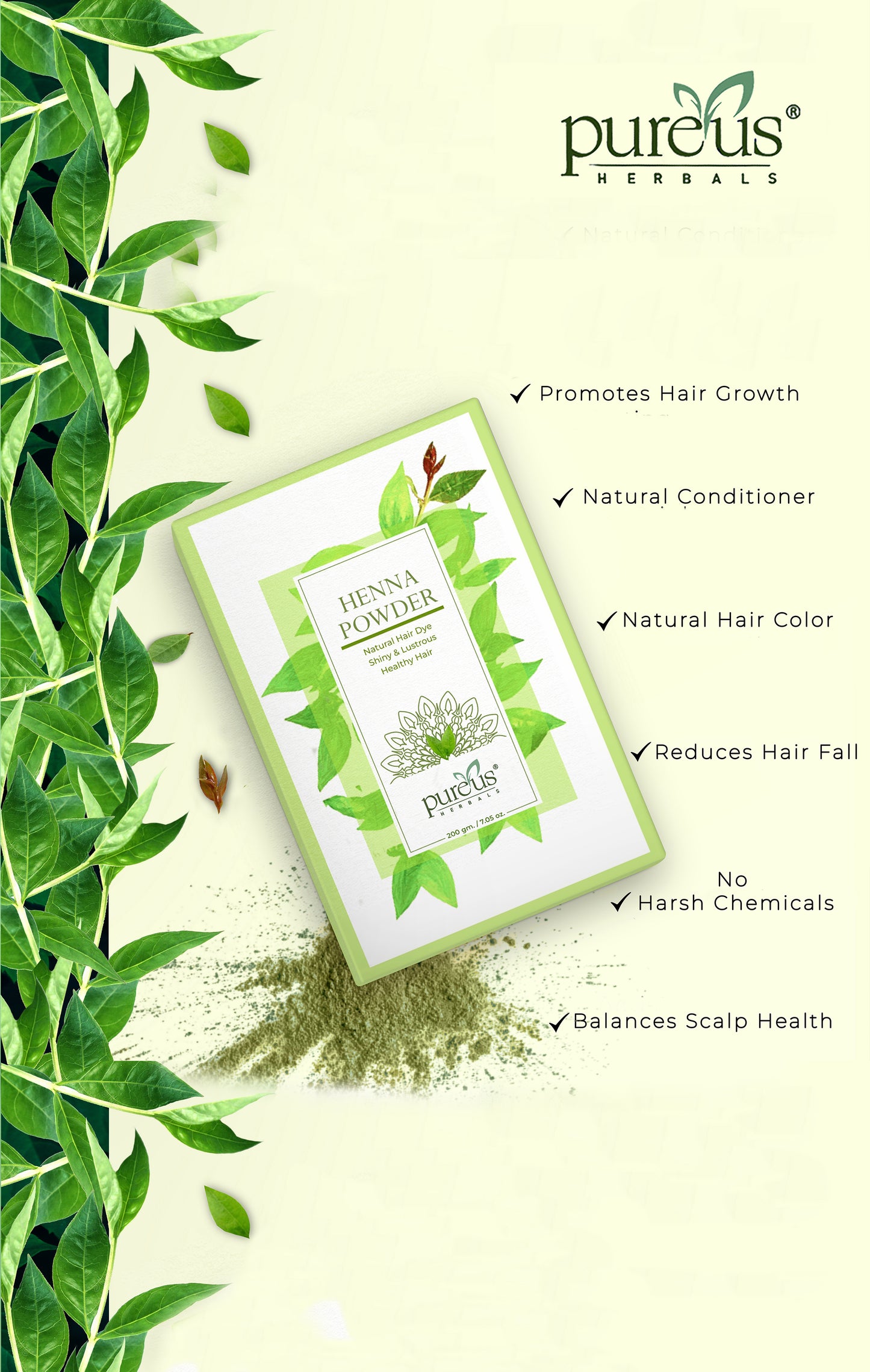 Pureus Herbals Pure Henna Indigo Powder Combo