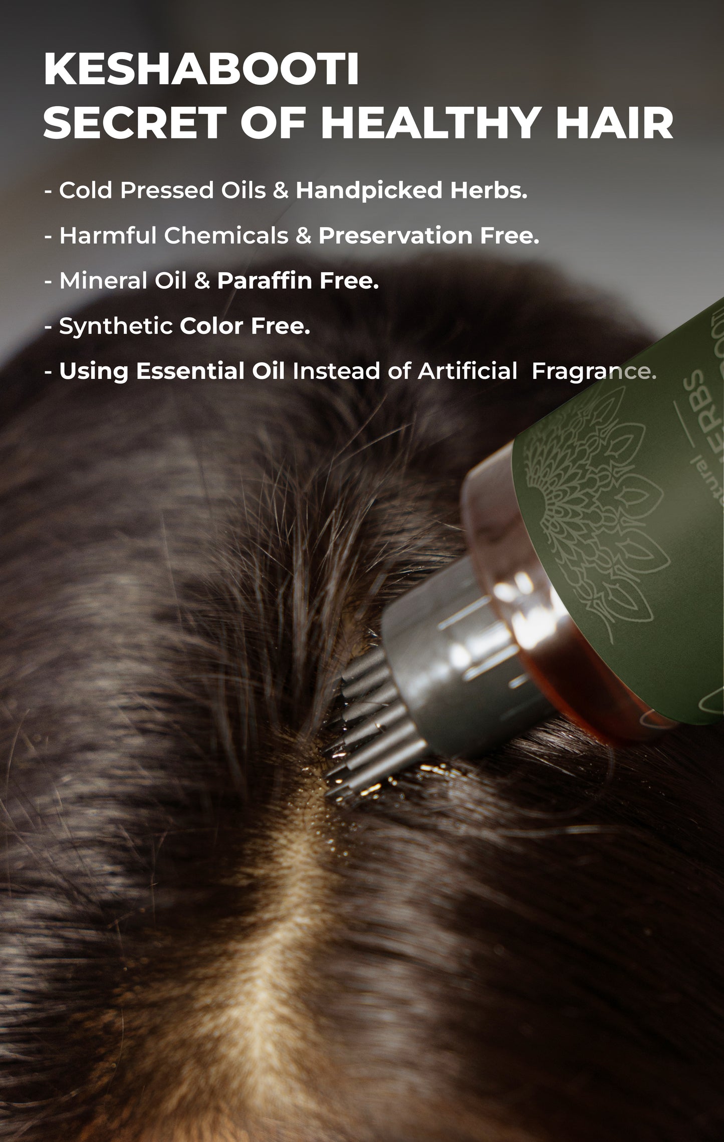 Keshabooti Maha Bhringraj Hair Oil for Reduce Hair Fall with Comb Applicator