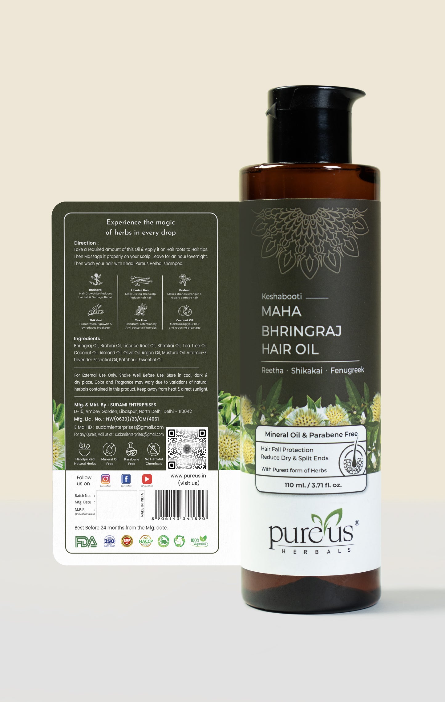 Keshabooti Maha Bhringraj Hair Oil for Reduce Hair Fall
