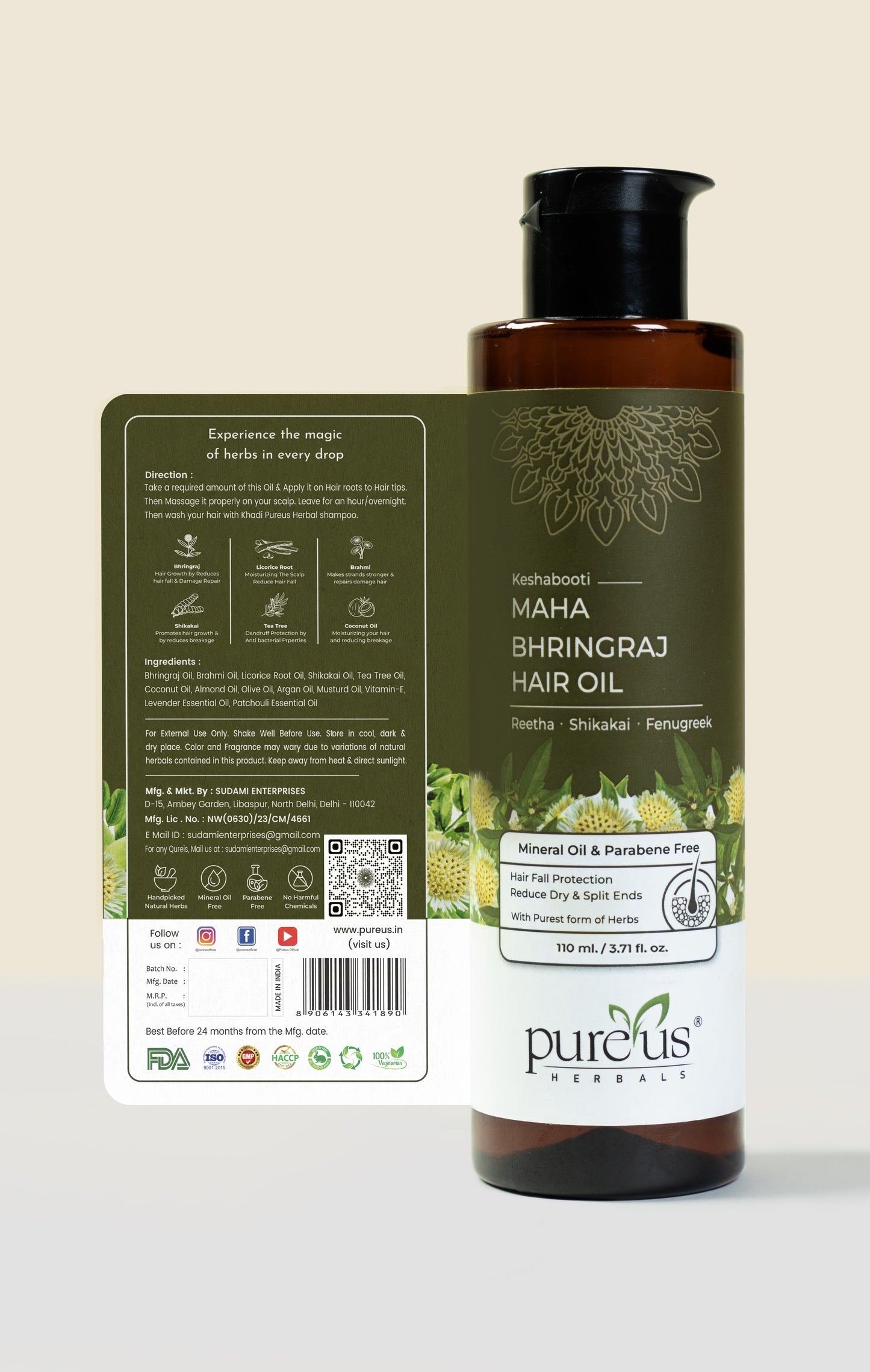 Keshabooti Maha Bhringraj Hair Oil for Reduce Hair Fall