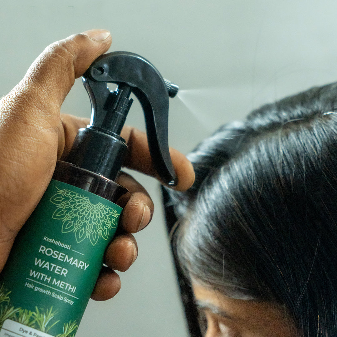 Amla Reetha Shikakai Shampoo, 11 Herbs Keshabooti Hair Growth Oil & Rosemary Rice Water Spray - Hair Growth combo (710 ml)