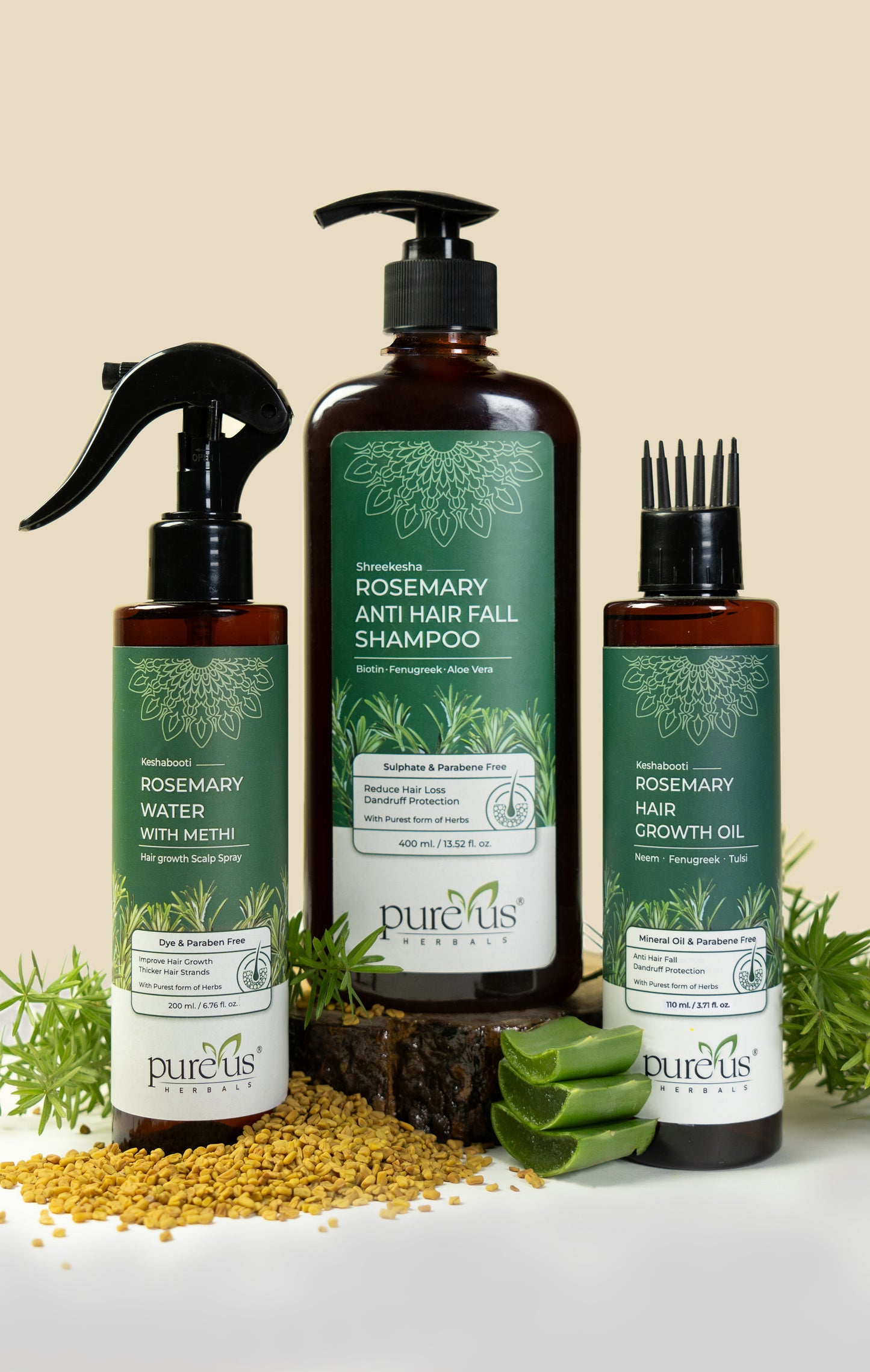 Rosemary Anti Hair Fall Combo Kit | Complete Hair Damage Solution (710 ml)