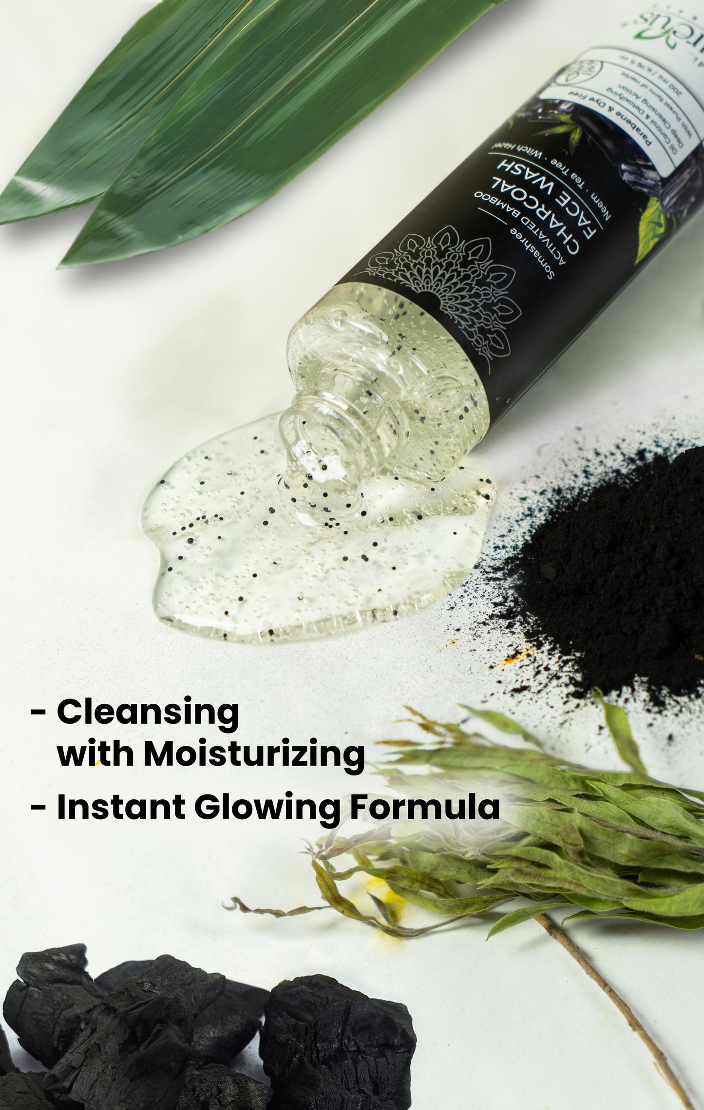 Somashree Activated Charcoal Face Wash for Glowing & Acne Prone Skin