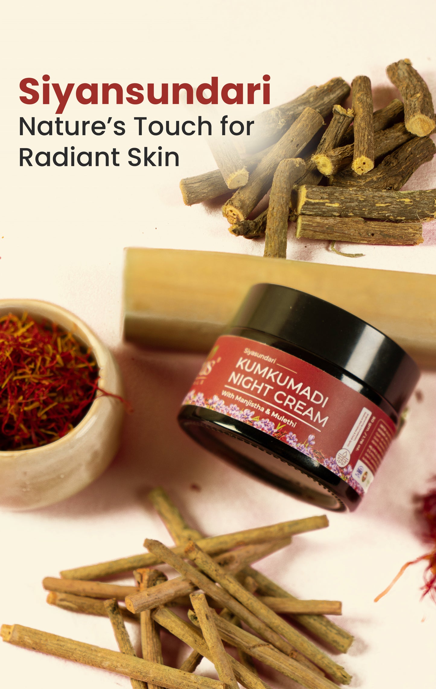 Siyasundari Kumkumadi Night Cream for Glowing Skin
