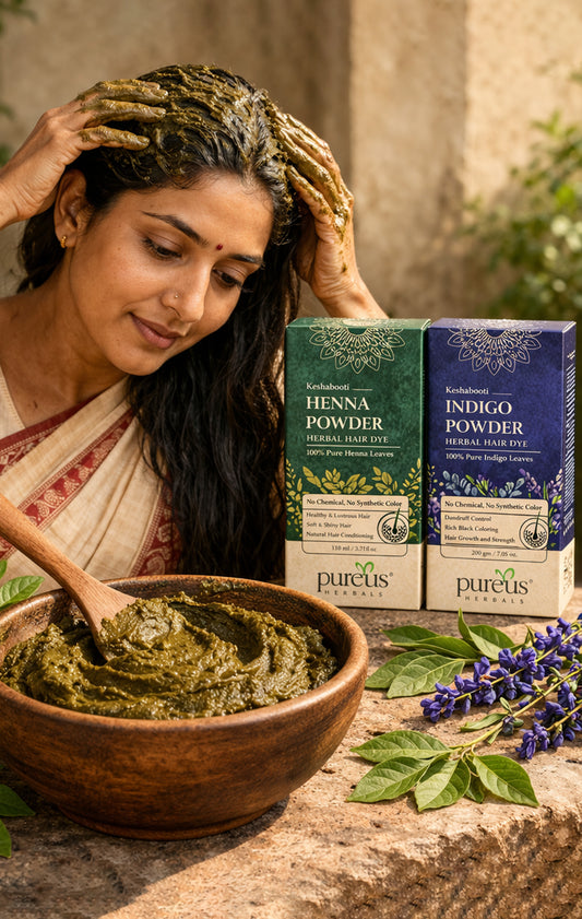 Pureus Herbals Pure Henna Indigo Powder Combo