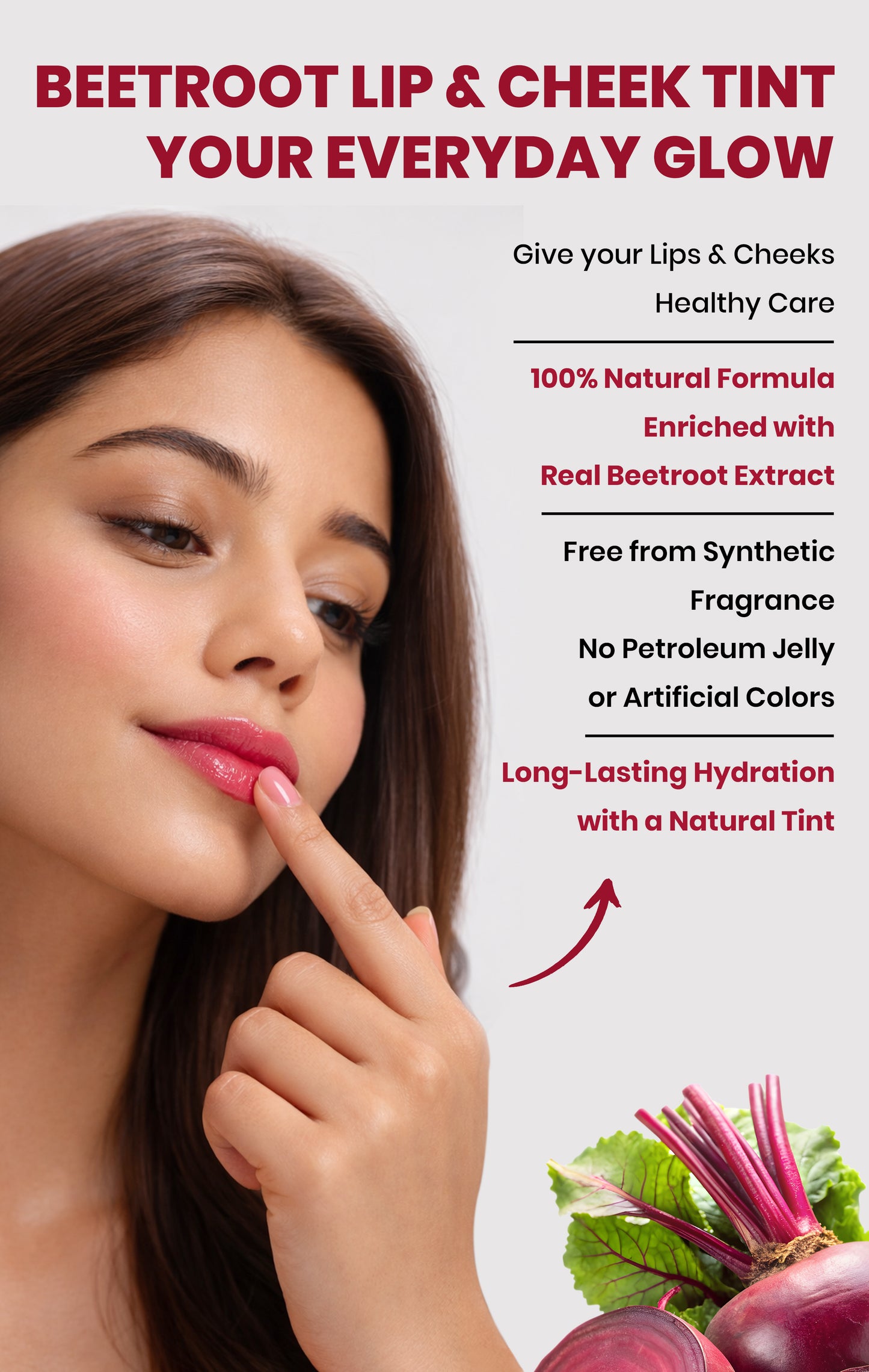 Madhuadhar Beetroot Lip & Cheek Tint Balm (15 gm)