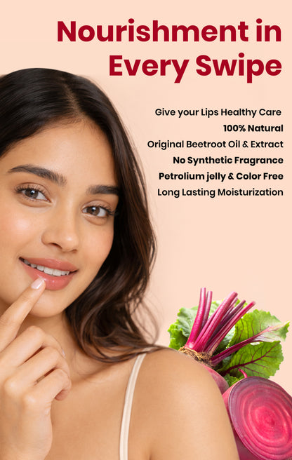 Madhuadhar Beetroot Lip Balm for Dry, Chapped, Pigmented & Dark Lips
