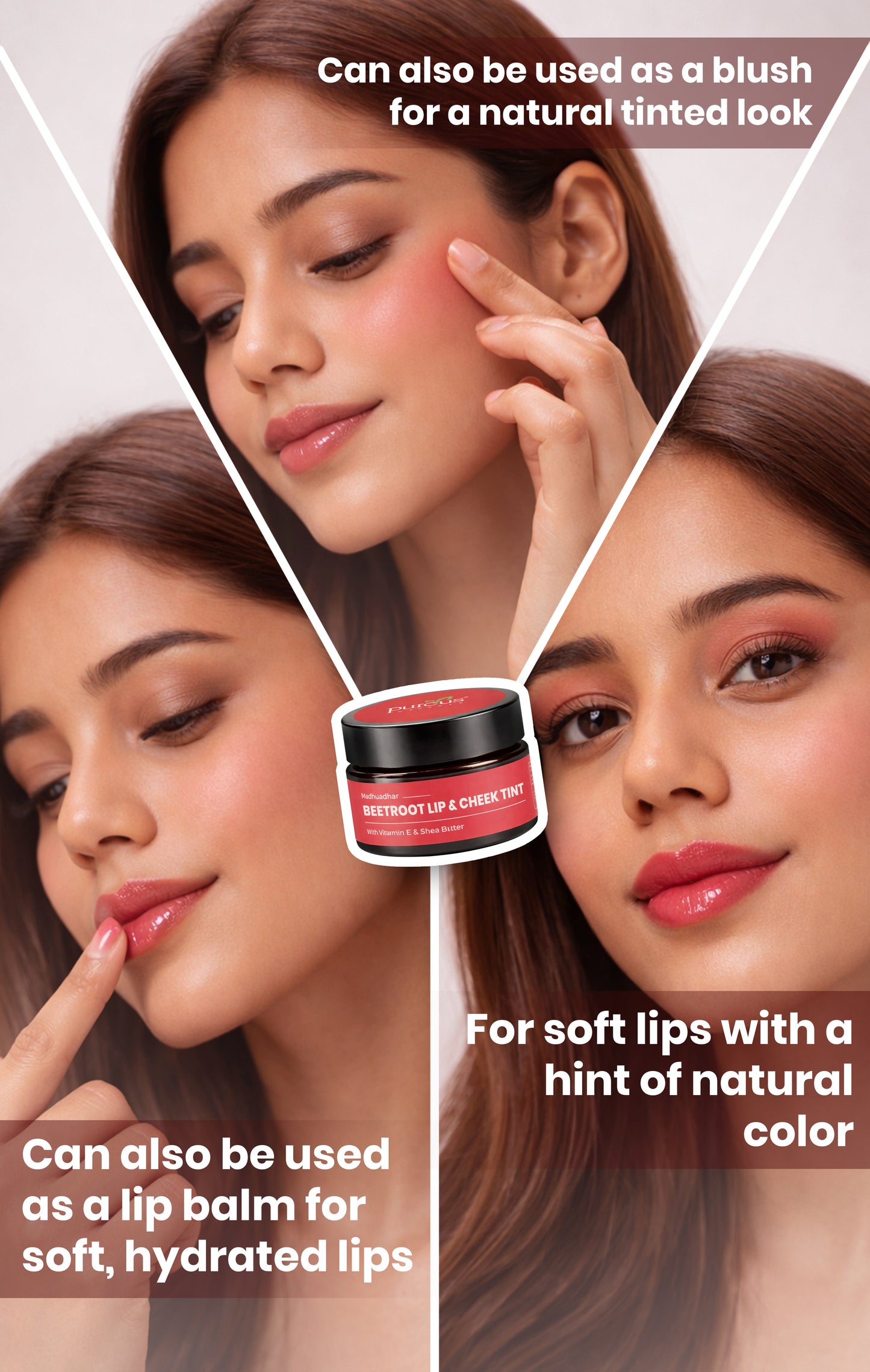 Madhuadhar Beetroot Lip & Cheek Tint Balm (15 gm)