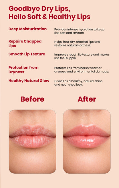 Madhuadhar Beetroot Lip Balm for Dry, Chapped, Pigmented & Dark Lips