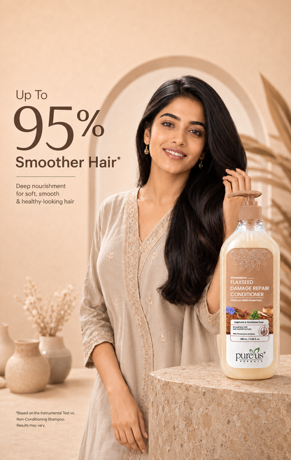 Shreekesha Flaxseed Damage Repair Conditioner for Smoothens & Nourishes Dry Hair- 350 ml