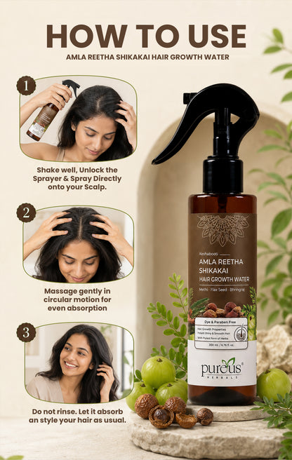 Amla Reetha Shikakai Hair Growth Water (200 ml)