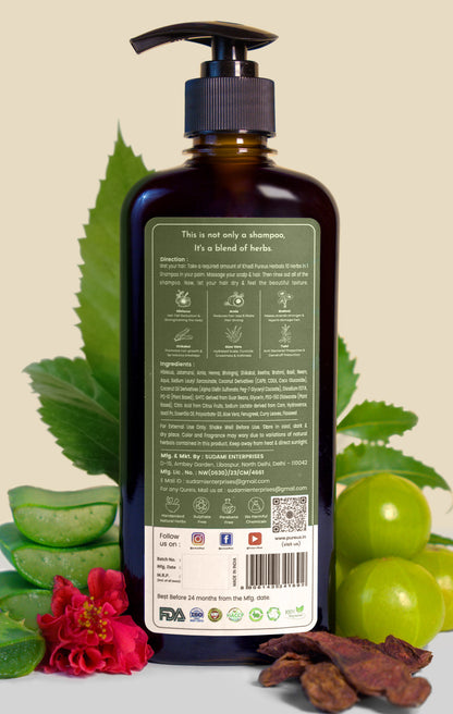 Shreekesha 10 Herbs in 1 Sulphate Free Shampoo for Hair Fall & Damage Control (400 ml)