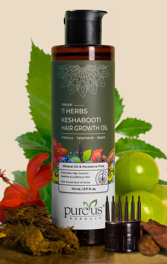 Keshabooti Awesome 11 Herbs Hair Oil for Healthy Hair Growth (110 ml)
