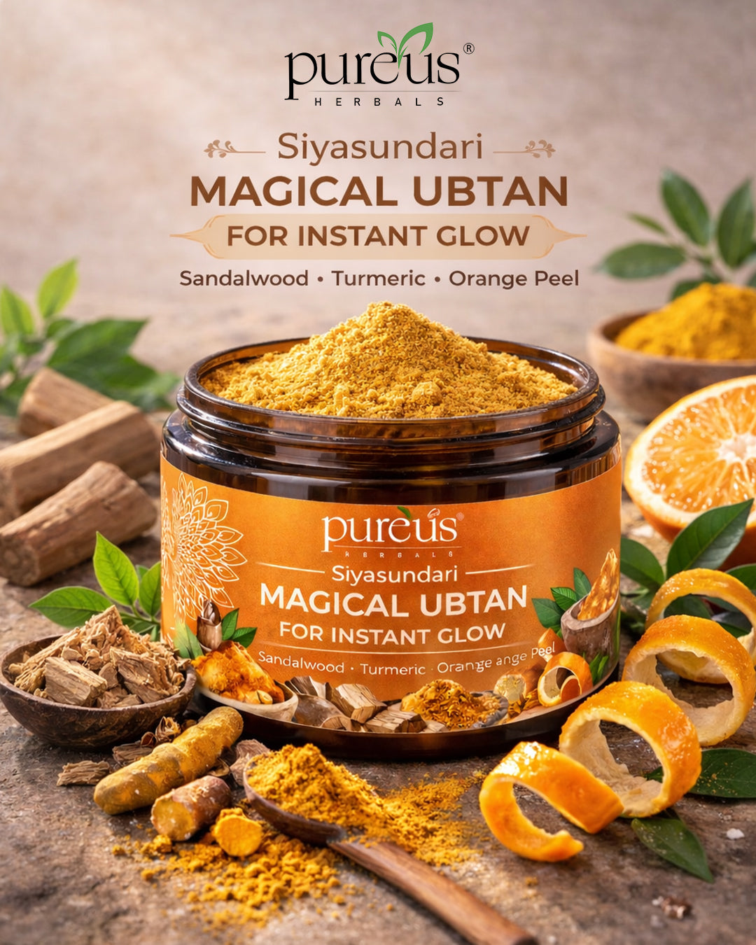Siyasundari Magical Ubtan Powder for Instant Glow (100 gm)