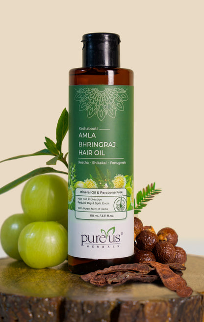 Keshabooti Amla Bhringraj Hair Oil for Controls Hairfall (110 ml)