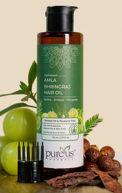 Keshabooti Amla Bhringraj Hair Oil for Controls Hairfall (110 ml)
