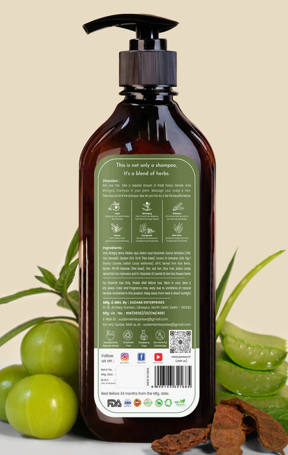 Shreekesha Amla Bhringraj Sulphate Free Shampoo for Hair Fall & Shiny Black Hair (350 ml)