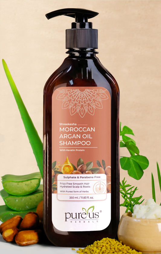 Shreekesha Moroccan Argan Oil Sulphate Free Shampoo (350 ml)