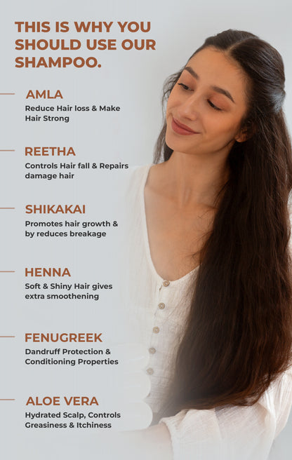 Shreekesha Amla Reetha Shikakai Sulphate Free Shampoo for Hair Fall (400 ml)