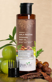 Keshabooti Amla Reetha Shikakai Hair Oil with Comb Applicator (110 ml)