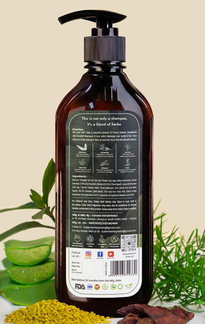 Pureus Herbals Shreekesha Anti Danruff Shampoo for Healthy Scalp (350 ml)