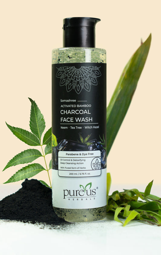 Somashree Activated Charcoal Face Wash for Glowing & Acne Prone Skin