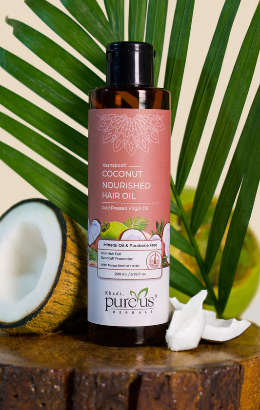 Keshabooti Coconut Oil for Nourished Hair Extra Virgin Cold Pressed oil