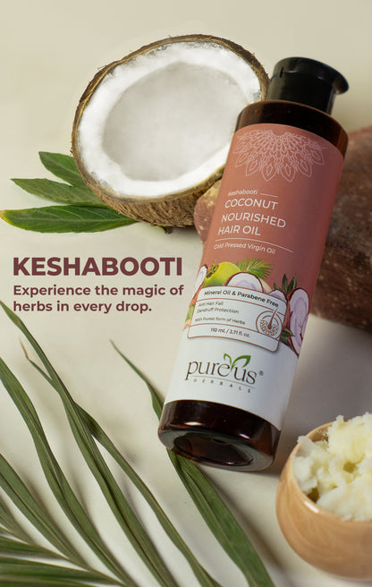 Keshabooti Coconut Oil for Nourished Hair Extra Virgin Cold Pressed oil