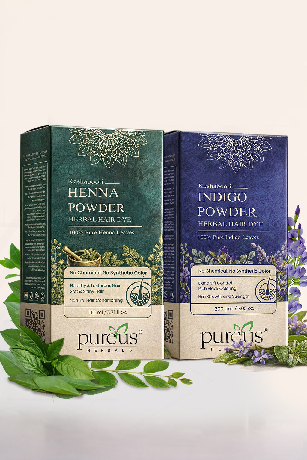 Pureus Herbals Pure Henna Indigo Powder Combo
