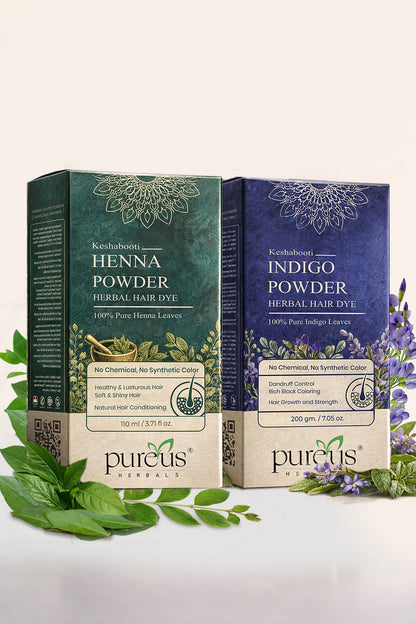 Pureus Herbals Pure Henna Indigo Powder Combo