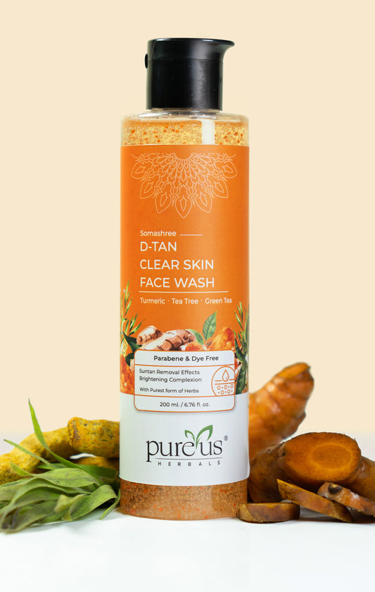 Somashree De Tan Face Wash for Tan Free Glowing Skin & Sun Tan Protection