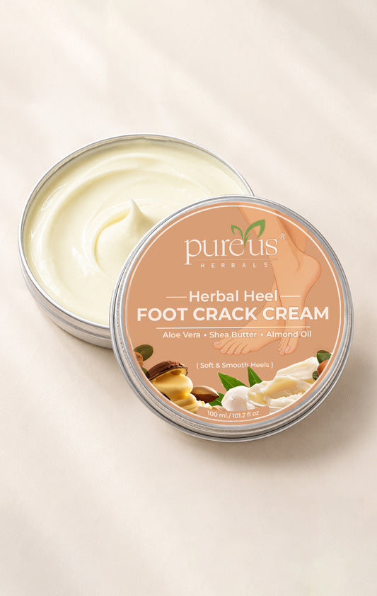 Pureus Herbals Herbal Heel Foot Crack Cream for Dry, Rough & Cracked Heels - 100 gm