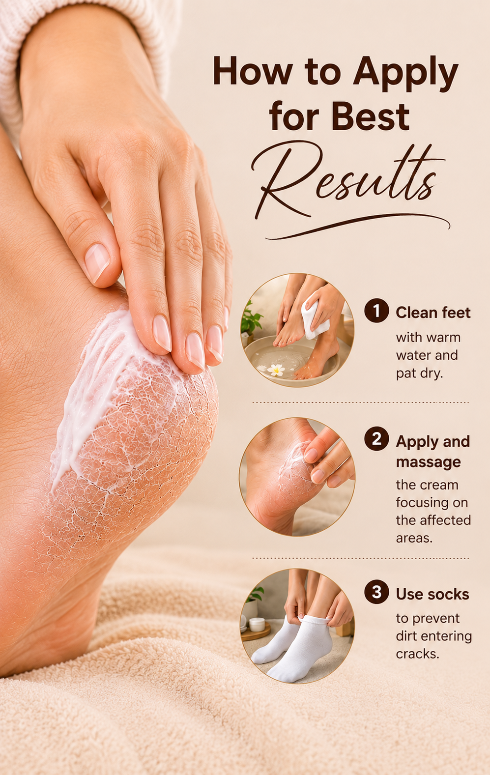 Pureus Herbals Herbal Heel Foot Crack Cream for Dry, Rough & Cracked Heels - 100 gm