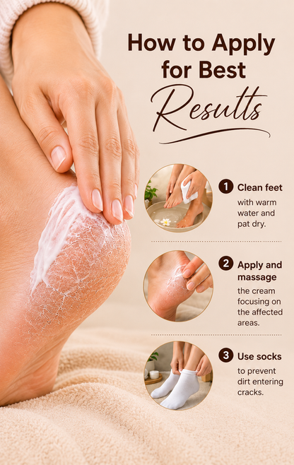 Pureus Herbals Herbal Heel Foot Crack Cream for Dry, Rough & Cracked Heels - 100 gm