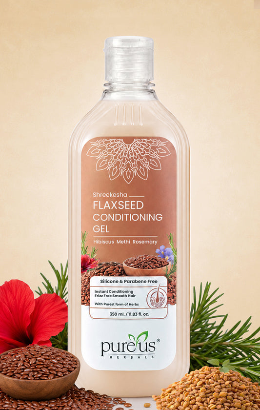 Pureus Herbals Flaxseed Conditioning Gel for Smooth & Frizz-Free Hair - 350ml
