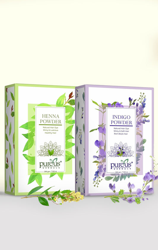 Pureus Herbals Pure Henna Indigo Powder Combo