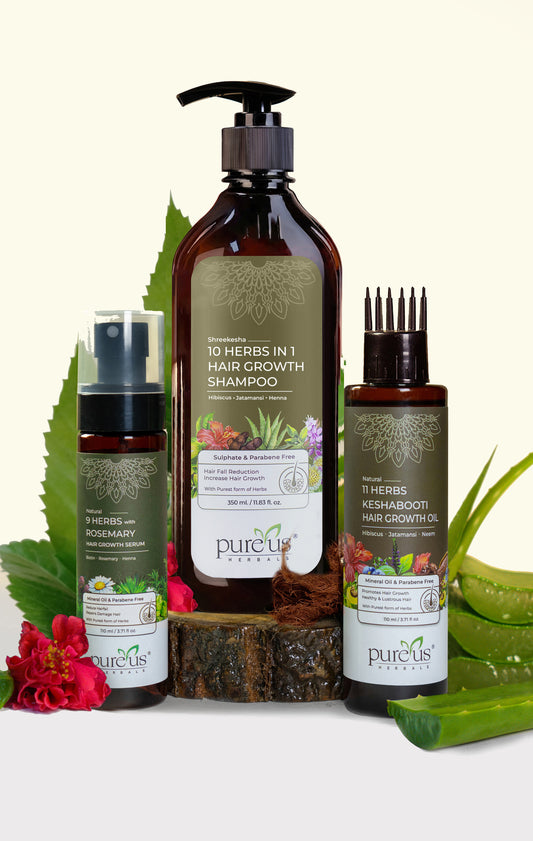 Pureus Herbals Hair Growth Combo Kit (510 ml)