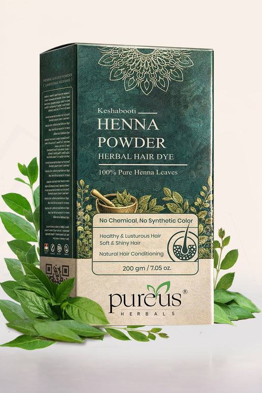 Pureus Herbals Pure Henna Powder | 100% Natural Hair Dye for Rich Hair Color Shade