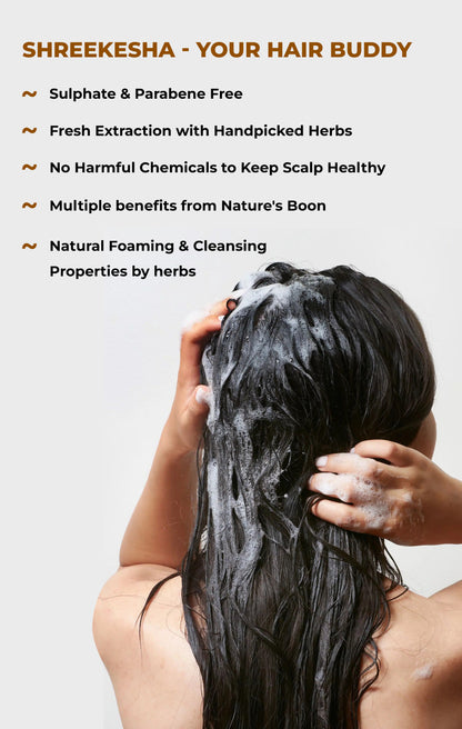Shreekesha Maha Bhringraj Sulphate Free Shampoo for Hair Fall & Strong Roots