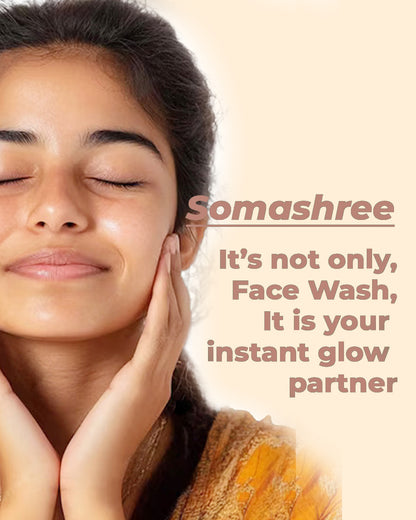 Somashree Rice Water & Vitamin C Face Wash for Glowing Skin & Pigmentation