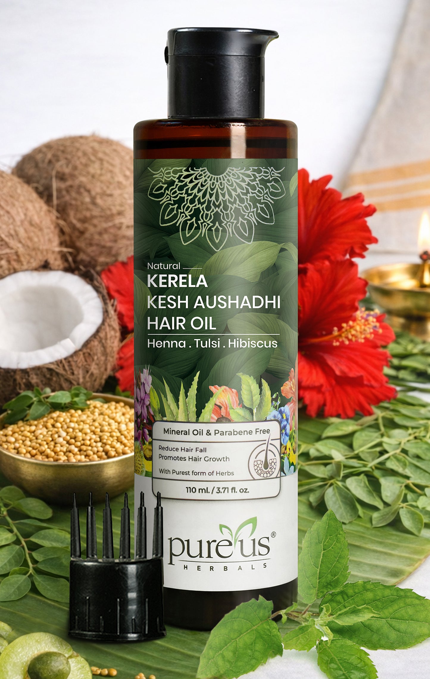 Kerala Kesh Aushadhi Hair Oil – Ayurvedic Herbal Hair Oil for Hair Fall Control & Hair Growth (110 ml)