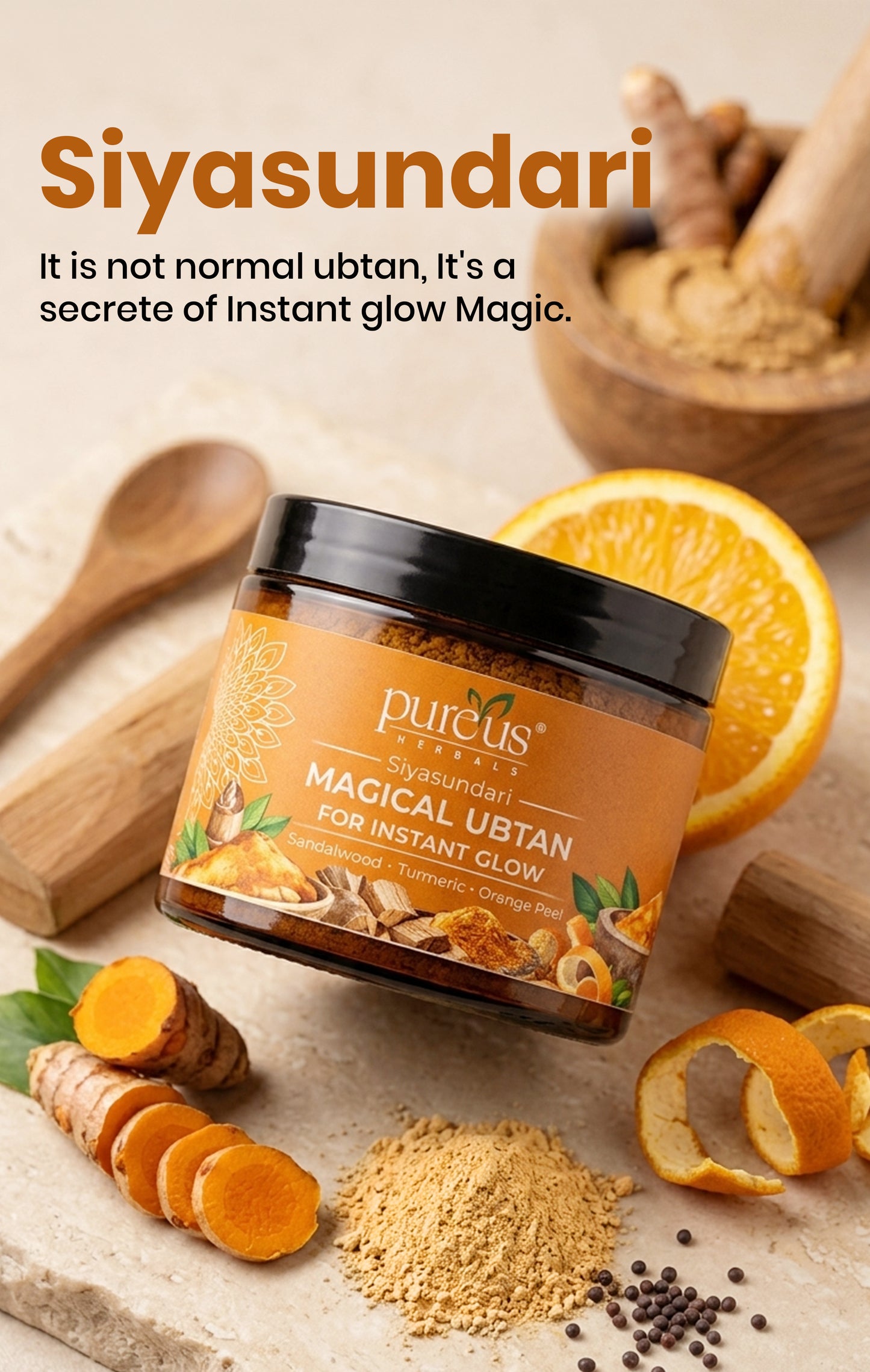 Siyasundari Magical Ubtan Powder for Instant Glow (100 gm)