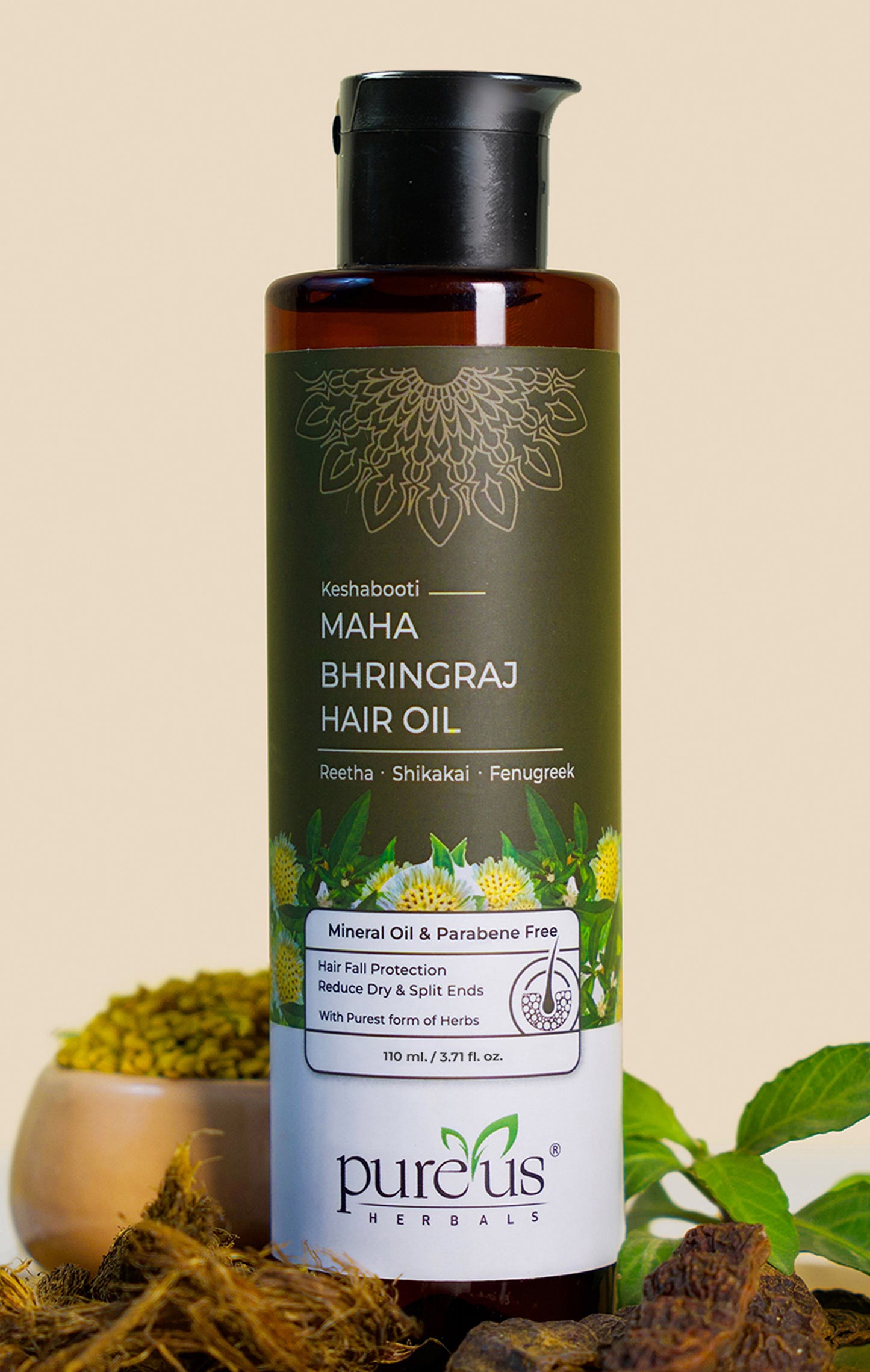 Keshabooti Maha Bhringraj Hair Oil for Reduce Hair Fall