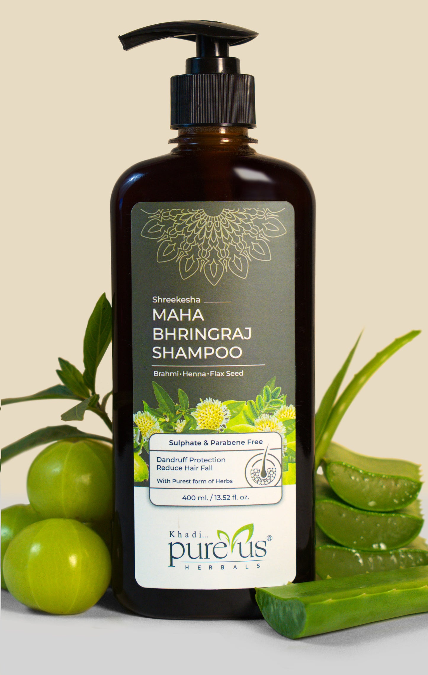Shreekesha Maha Bhringraj Sulphate Free Shampoo for Hair Fall & Strong Roots