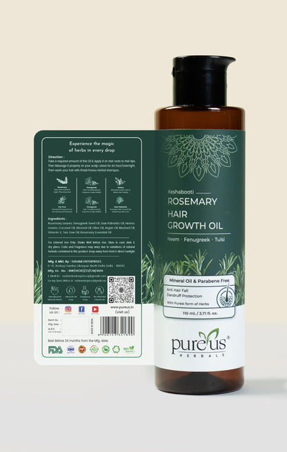 Rosemary Hair Growth Oil for Controls Hair fall