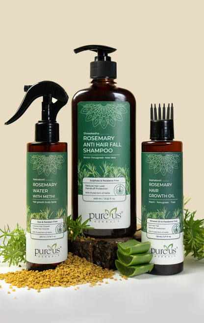 Rosemary Anti Hair Fall Combo Kit | Complete Hair Damage Solution (710 ml)