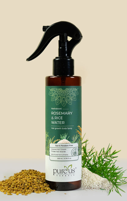 Keshabooti Rosemary Rice Water Mist Spray For Hair Growth (200 ml)