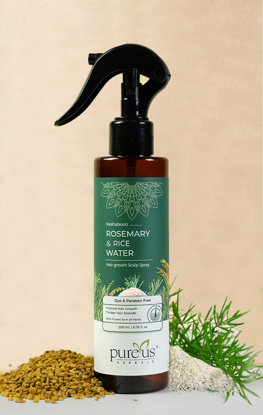 Keshabooti Rosemary Rice Water Mist Spray For Hair Growth (200 ml)
